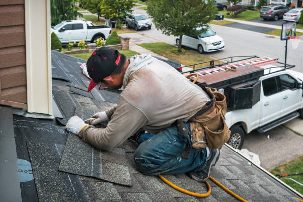 Professional Roofing technician working in Portola Valley, CA
